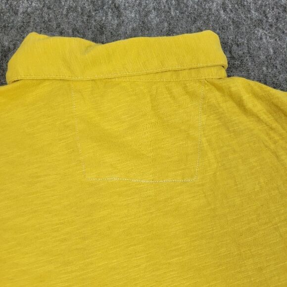 John Varvatos USA Polo Shirt Men's Xl Yellow Short Sleeve Star Knit collared - Picture 8 of 11